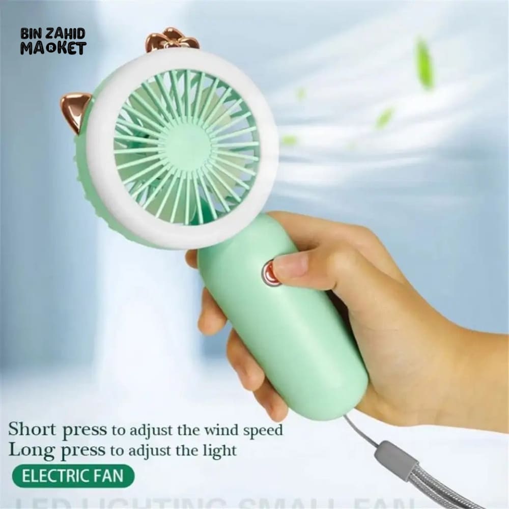 2IN1 CUTE MINI FAN + LED LIGHT