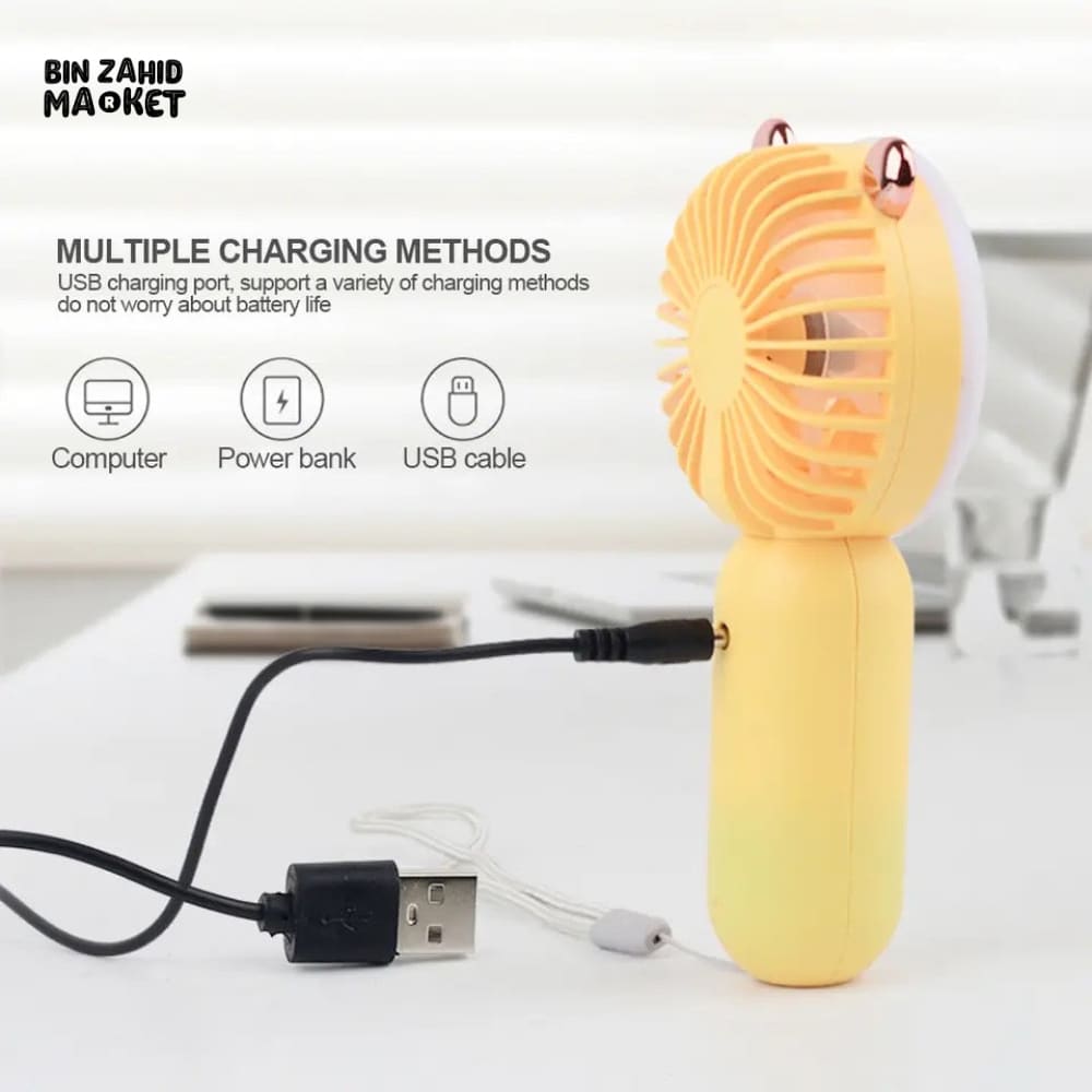 2IN1 CUTE MINI FAN + LED LIGHT