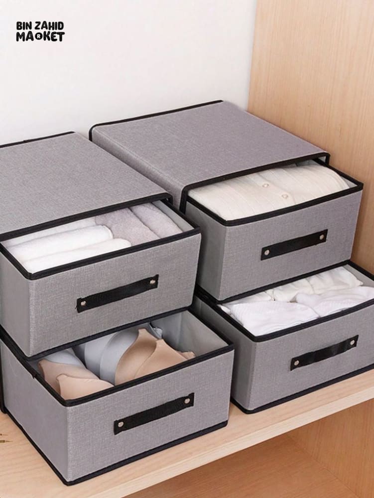 2X DRAWERS FABRIC STORAGE BOX
