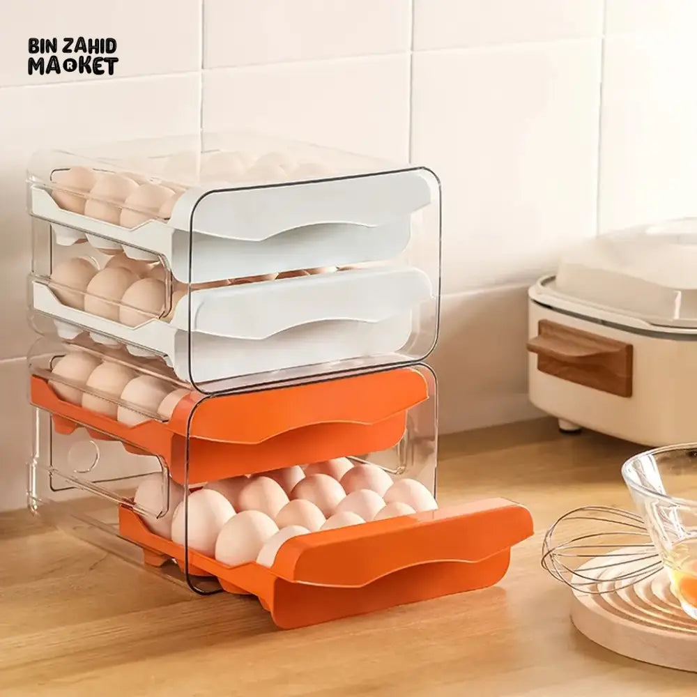 2X LAYERS DRAWER EGG STORAGE BOX