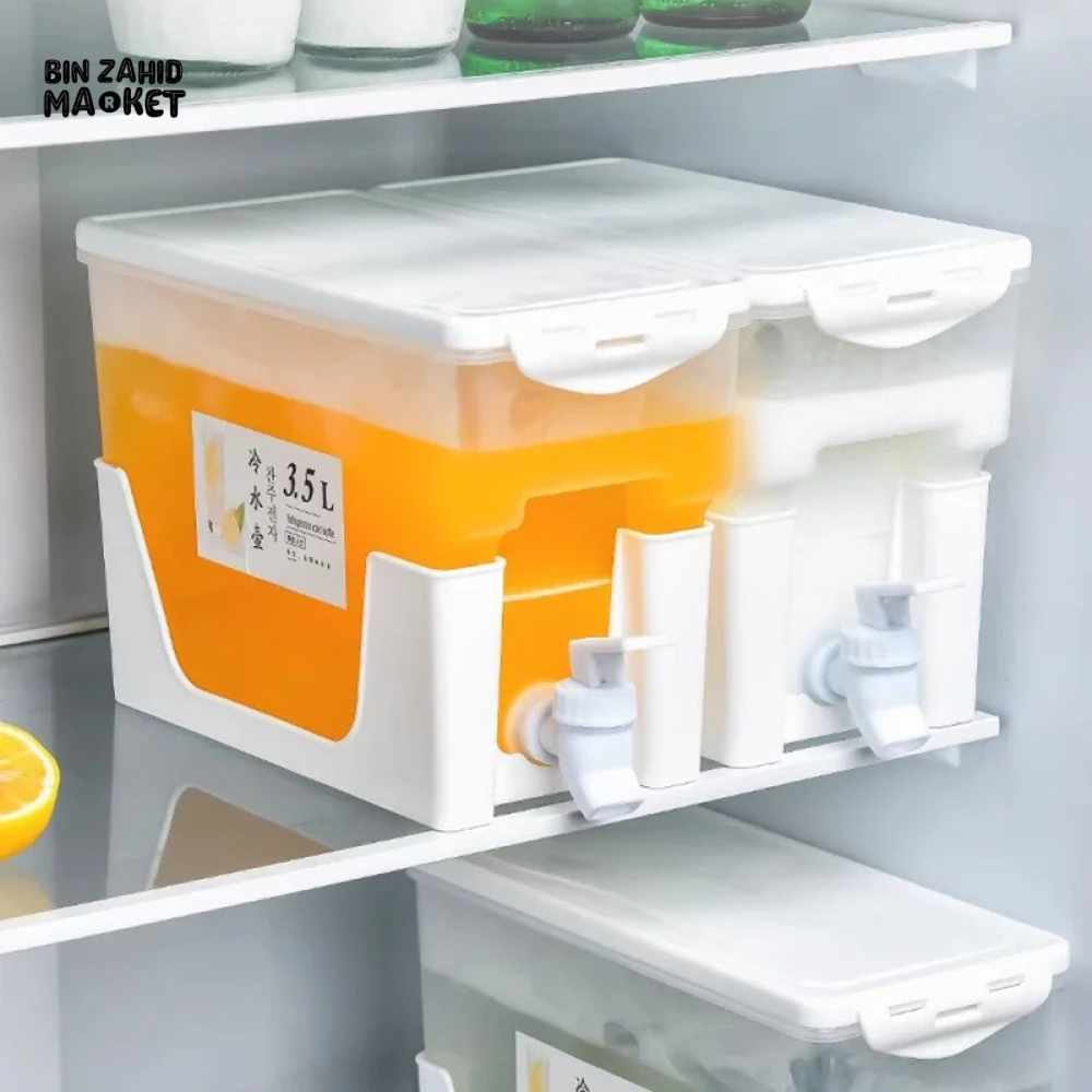 3.5L COLD KETTLE REFRIGERATOR WITH FAUCET HOUSEHOLD LEMONADE DRINKWARE WATER CONTAINER