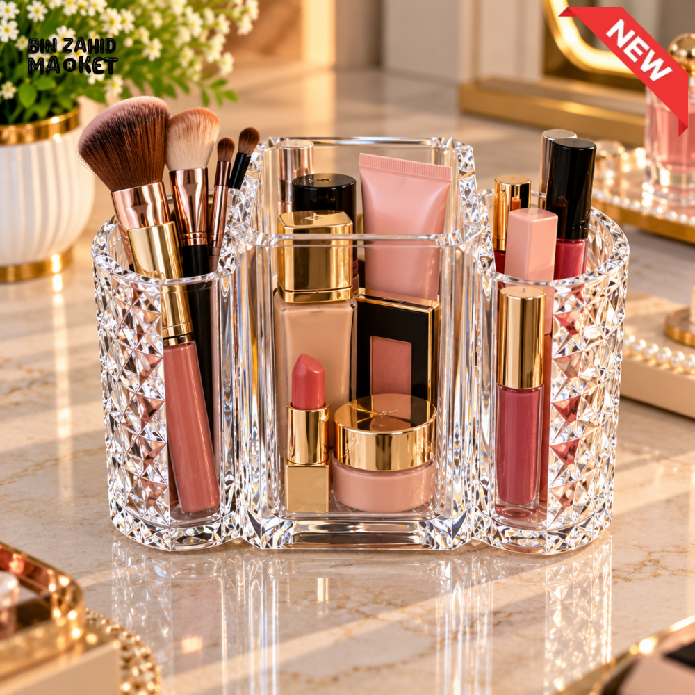 3-COMPARTMENT TRANSPARENT MULTIPURPOSE ORGANIZER HOLDER - Organizers & Holders