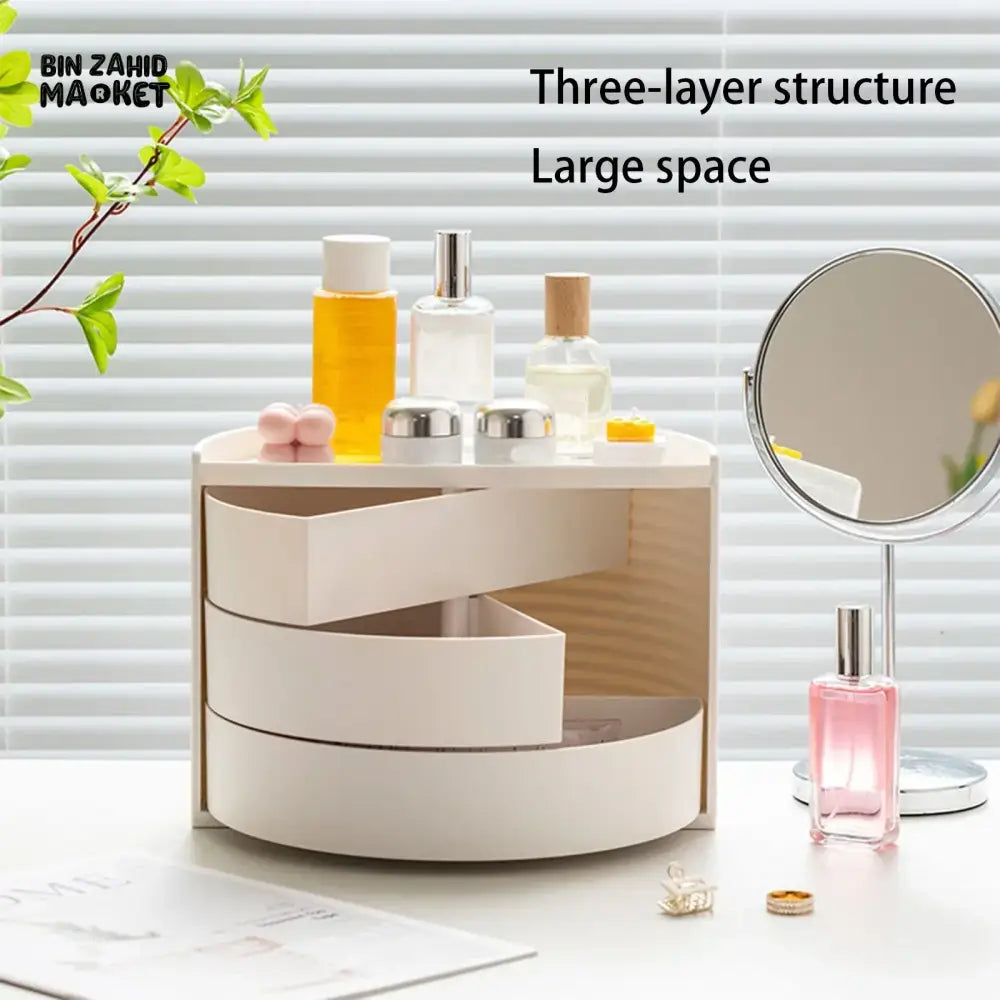 3 LAYERS SEMICIRCLE COSMETIC ORGANIZER