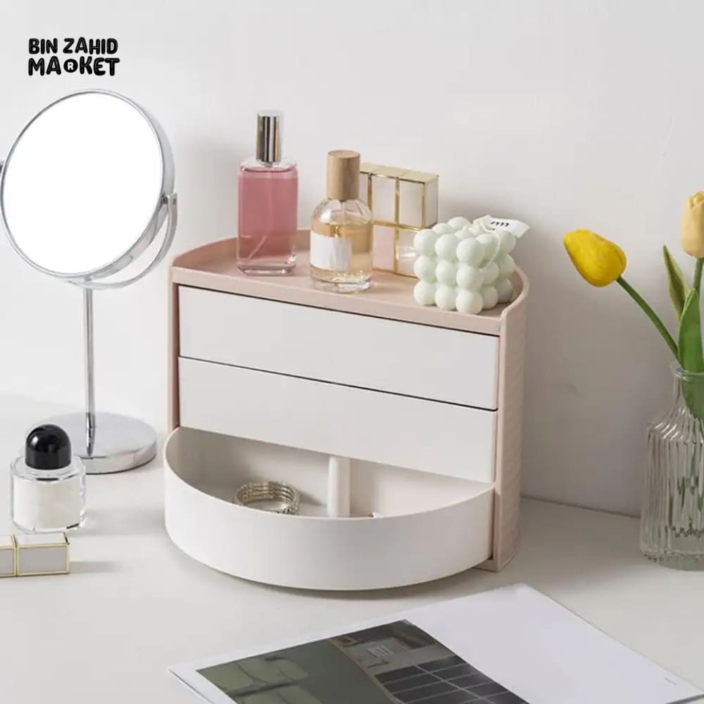3 LAYERS SEMICIRCLE COSMETIC ORGANIZER