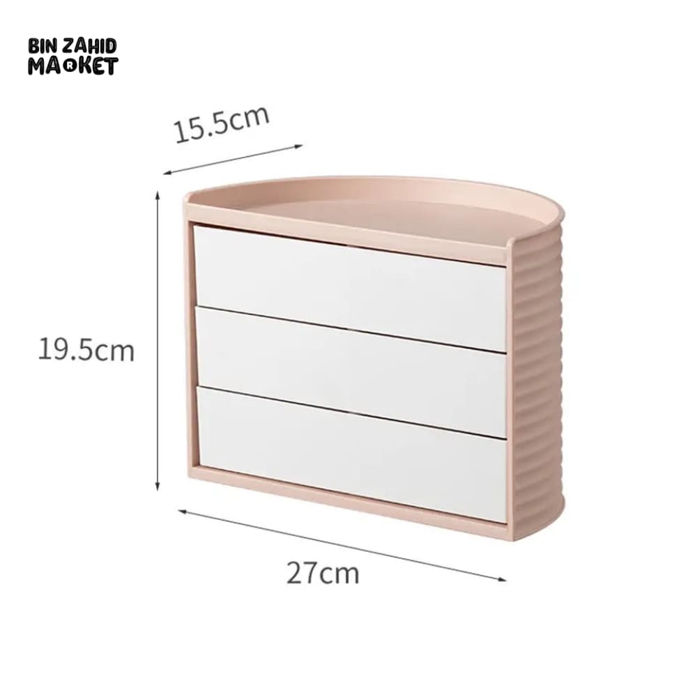 3 LAYERS SEMICIRCLE COSMETIC ORGANIZER