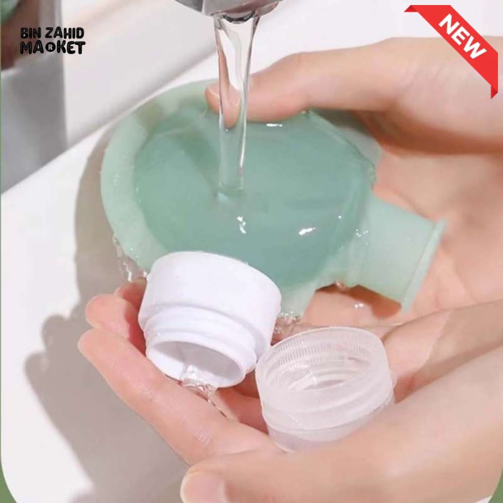 3 PIECES TRAVEL BOTTLE SET – SOFT SILICONE REFILLABLE CONTAINERS FOR LOTION SHAMPOO SOAP & COSMETICS