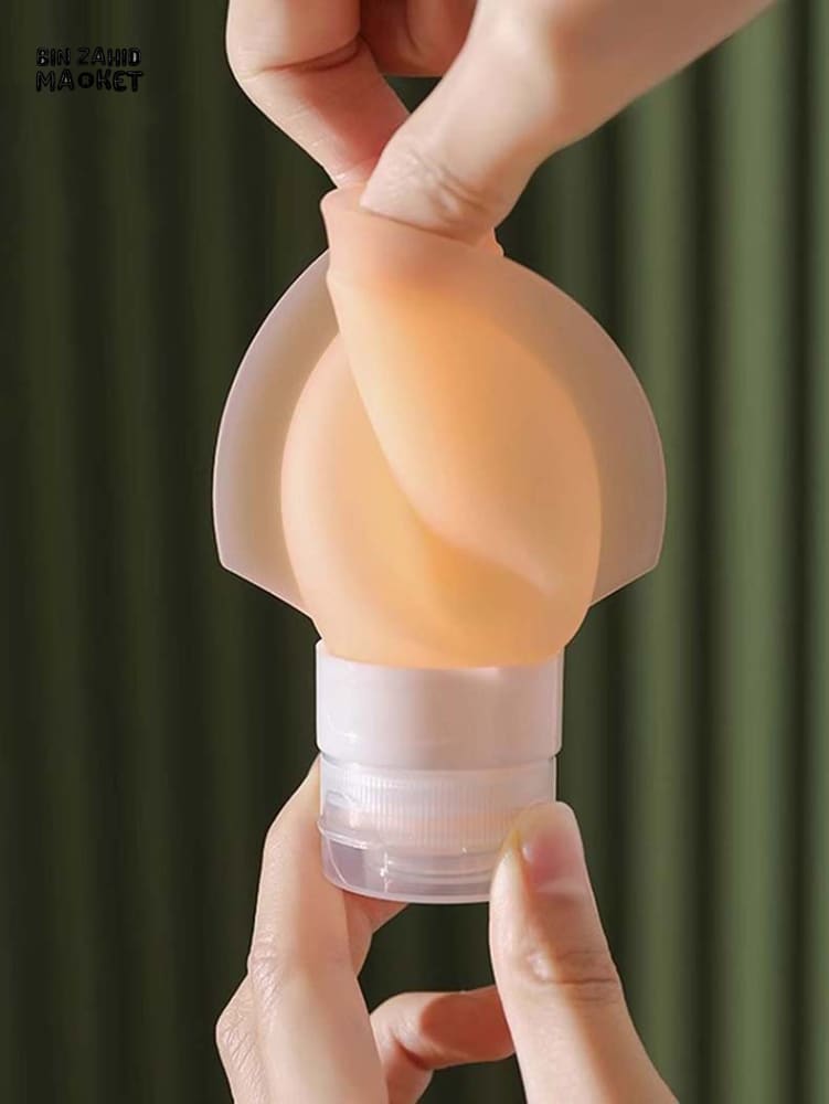 3 PIECES TRAVEL BOTTLE SET – SOFT SILICONE REFILLABLE CONTAINERS FOR LOTION SHAMPOO SOAP & COSMETICS