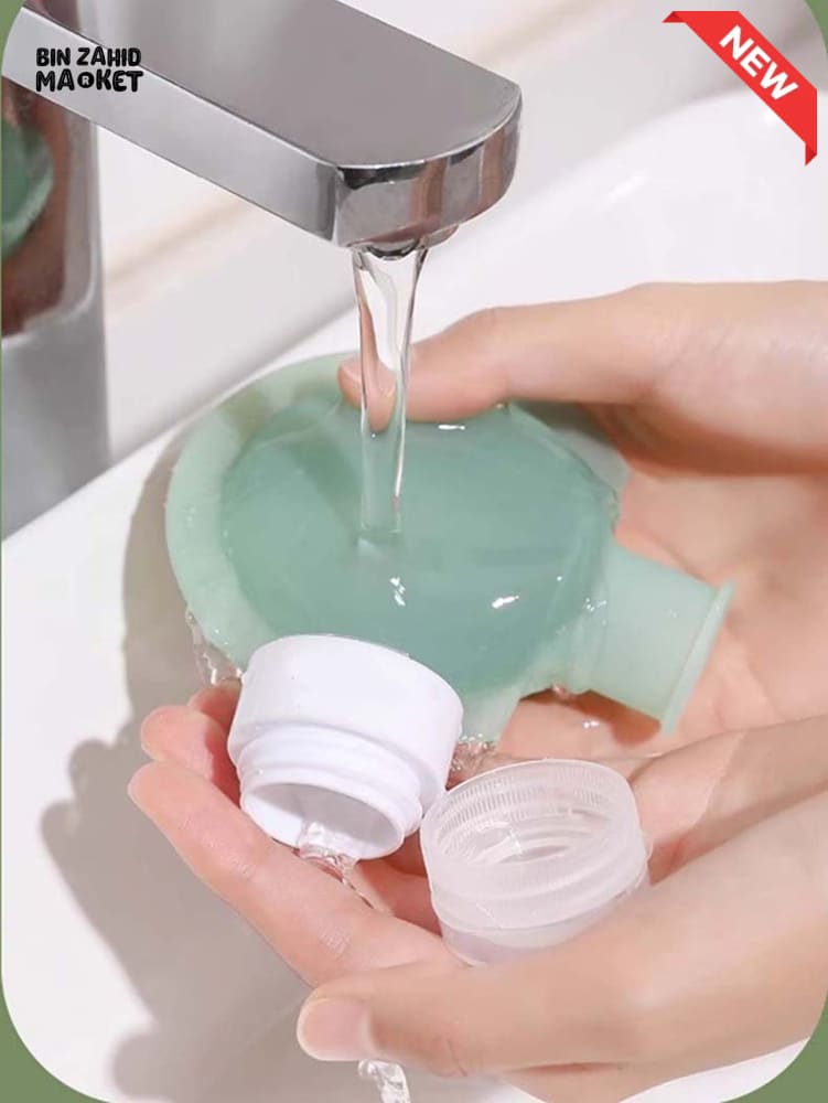 3 PIECES TRAVEL BOTTLE SET – SOFT SILICONE REFILLABLE CONTAINERS FOR LOTION SHAMPOO SOAP & COSMETICS