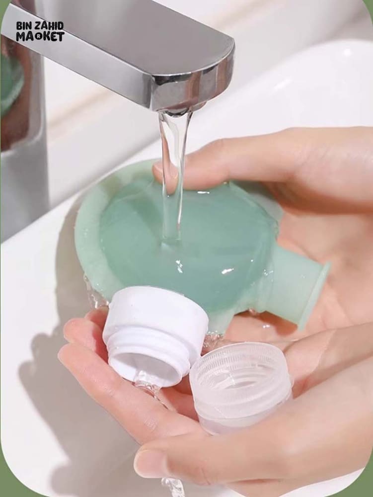 3 PIECES TRAVEL BOTTLE SET – SOFT SILICONE REFILLABLE CONTAINERS FOR LOTION SHAMPOO SOAP & COSMETICS