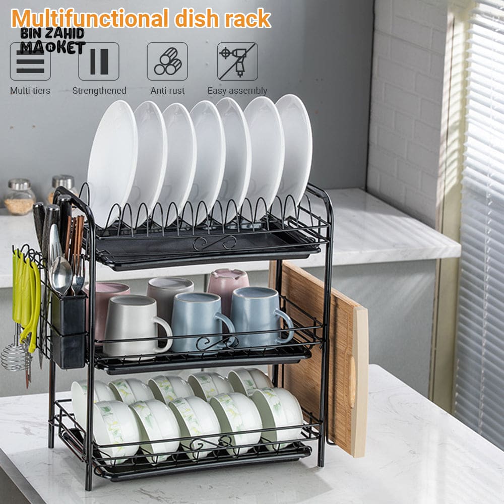 3 TIER DISH DRYING RACK