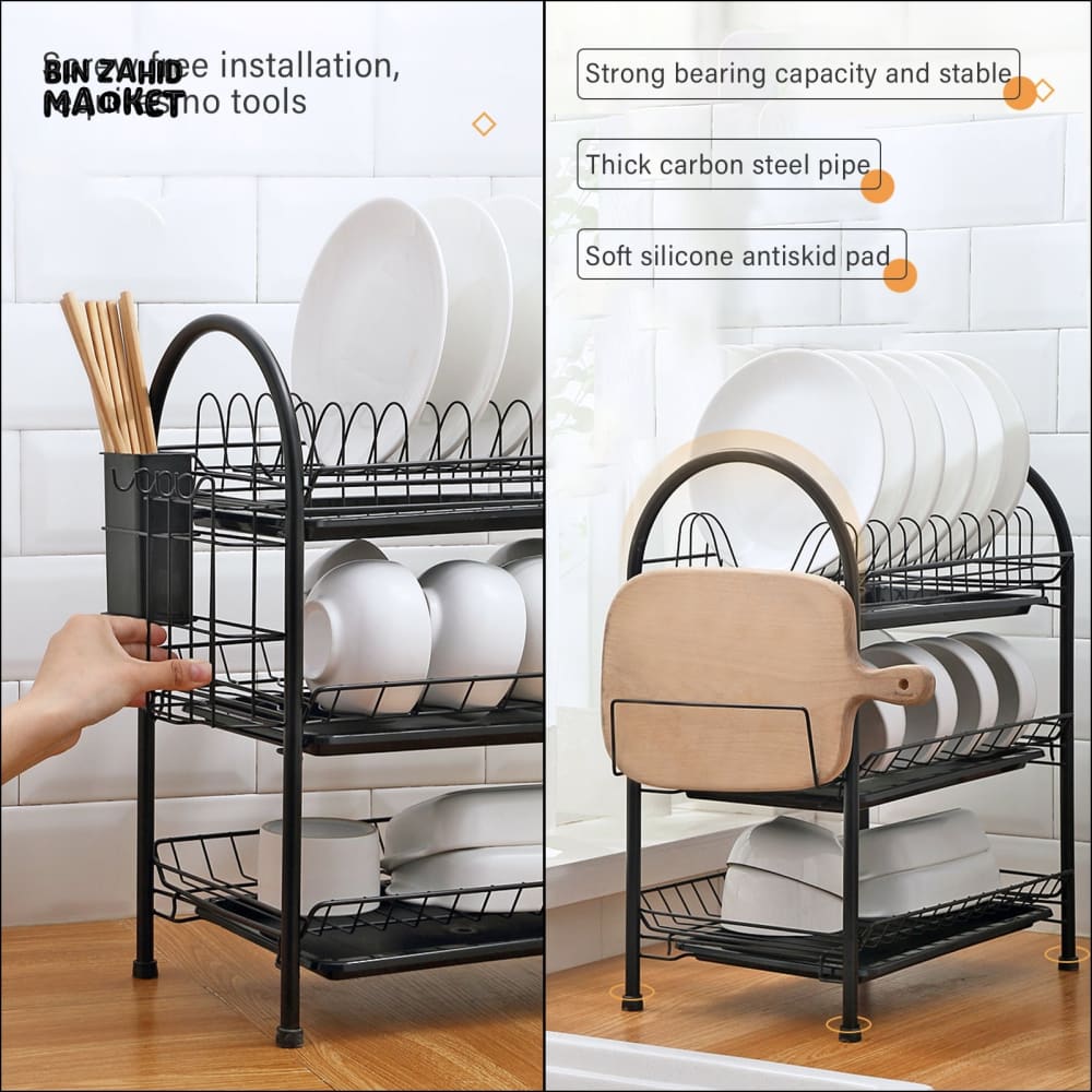 3 TIER DISH DRYING RACK