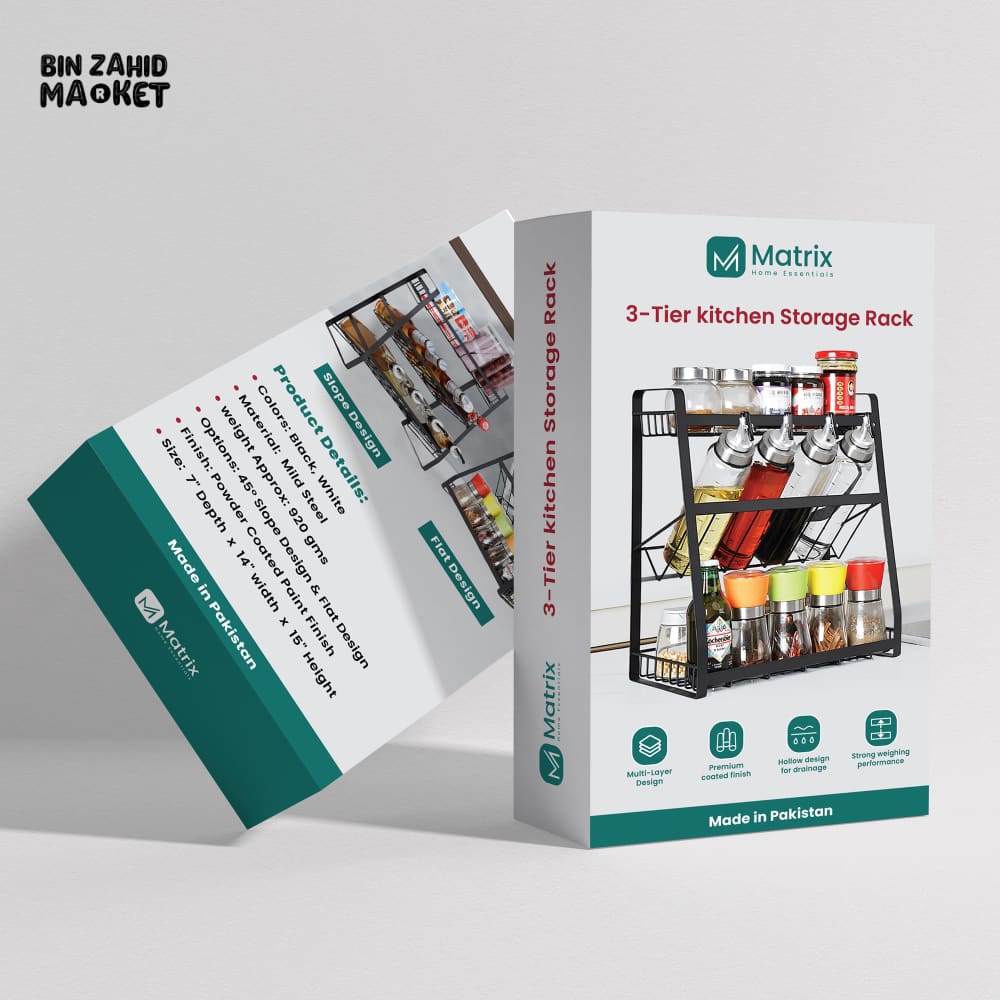 3-TIER KITCHEN STORAGE RACK