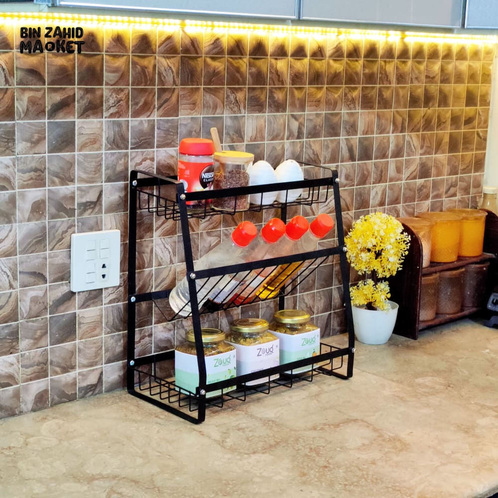 3-TIER KITCHEN STORAGE RACK