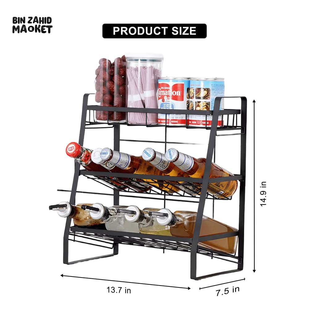 3-TIER KITCHEN STORAGE RACK