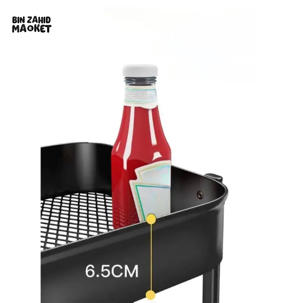 3-TIERS METAL TROLLEY CART WITH WHEELS