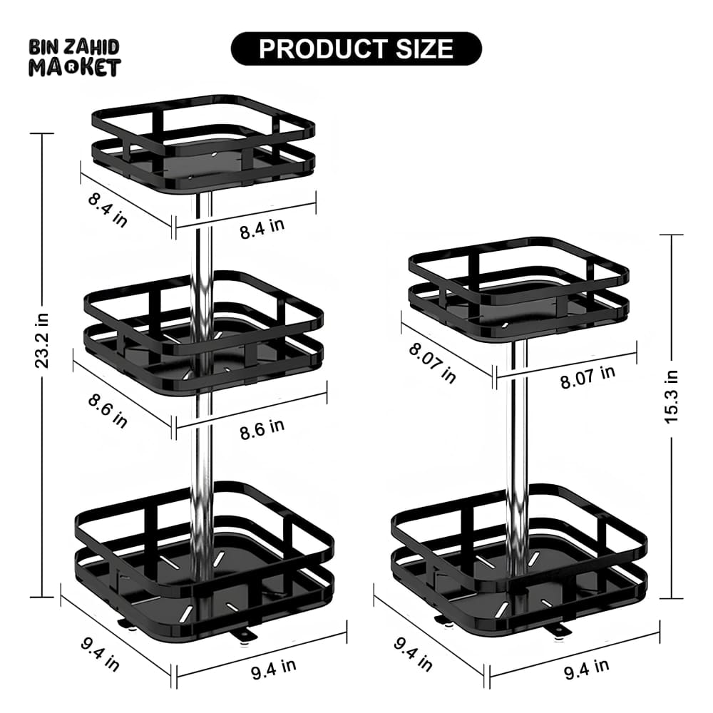 360° ROTATABLE METAL STORAGE ORGANIZER