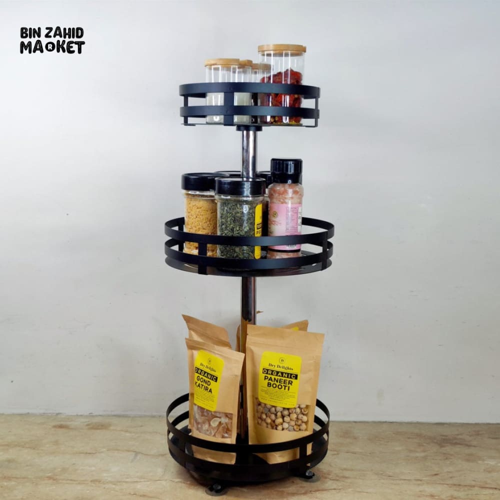 360° ROTATABLE METAL STORAGE ORGANIZER