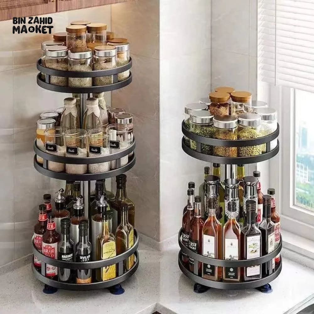 360° ROTATABLE METAL STORAGE ORGANIZER