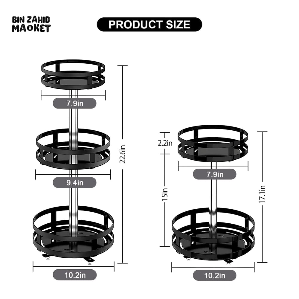 360° ROTATABLE METAL STORAGE ORGANIZER