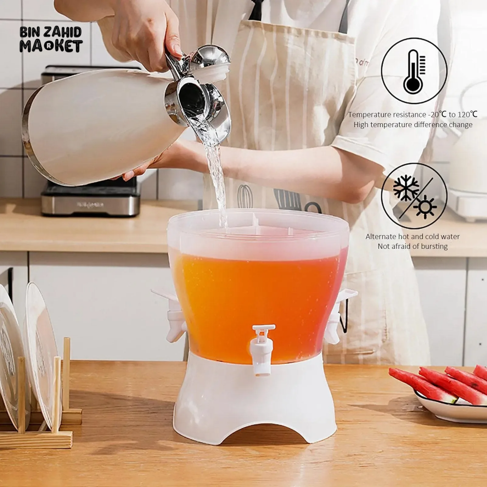 360° ROTATING 3-COMPARTMENT BEVERAGE DISPENSER WITH SPIGOTS