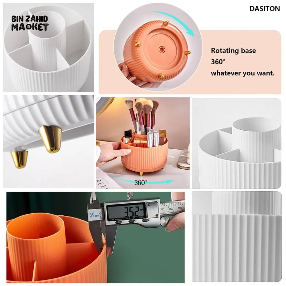 360° ROTATING COSMETIC BRUSH ORGANIZER