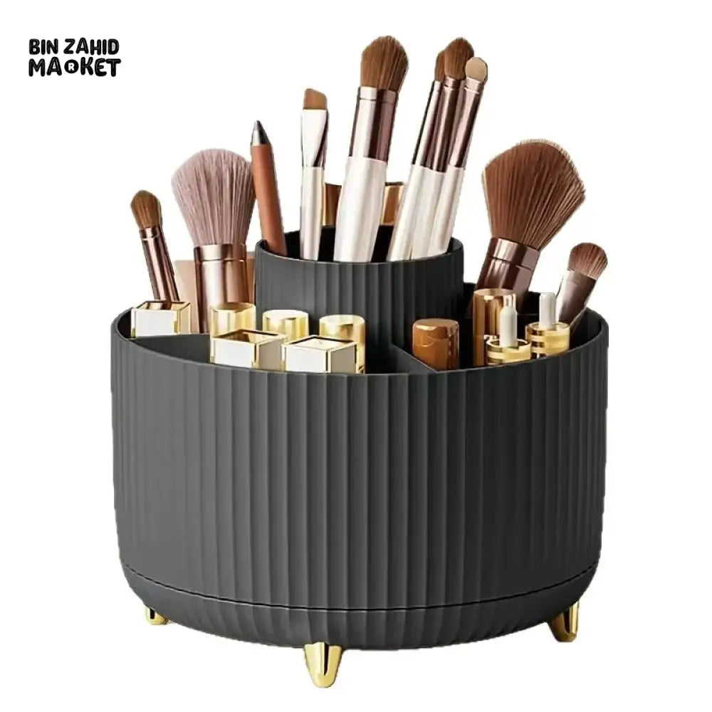 360° ROTATING MAKEUP BRUSH HOLDER – DESKTOP COSMETIC ORGANIZER