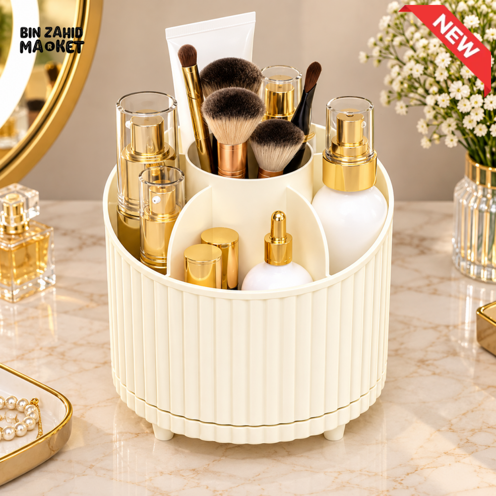 360° ROTATING MULTI-COMPARTMENT MAKEUP & COSMETIC STORAGE ORGANIZER