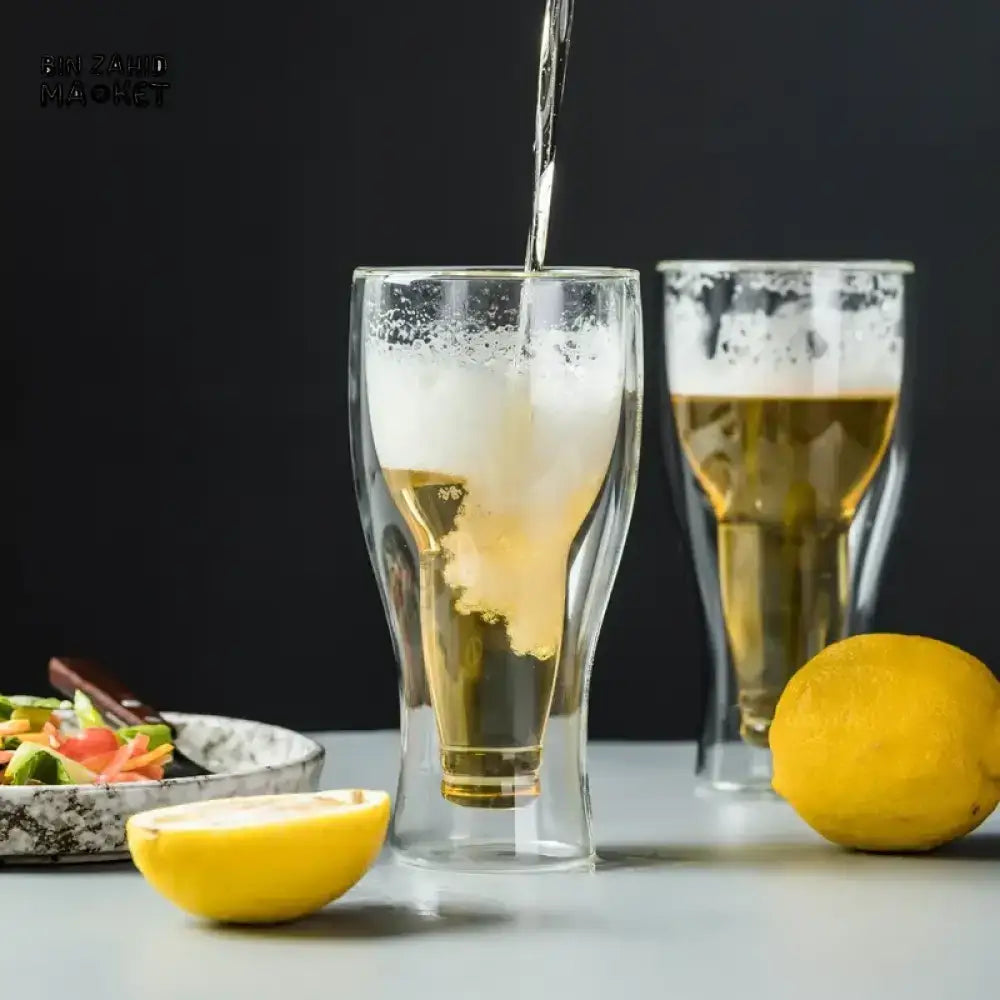 INVERTED BOTTLE GLASS – DOUBLE-LAYER CREATIVE CUP - MEDIUM