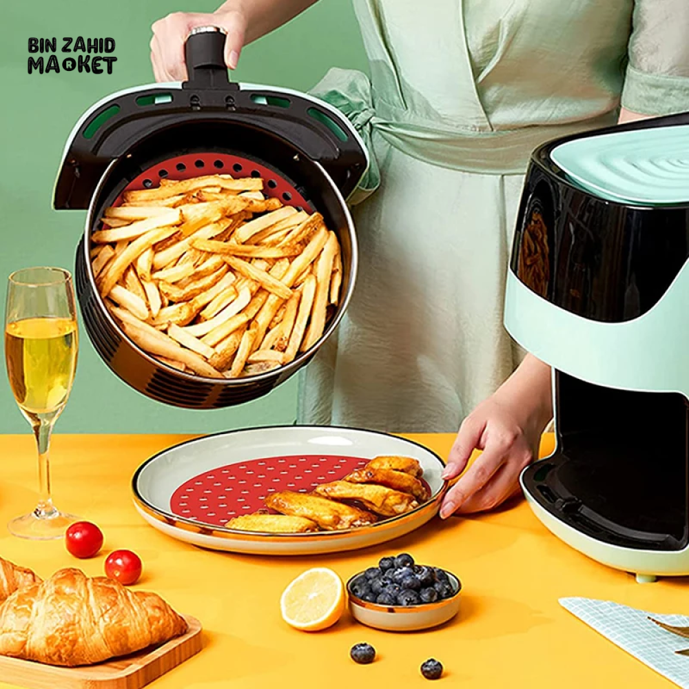 SILICONE AIR FRYER MAT REUSABLE NON-STICK BAKING MAT SQUARE