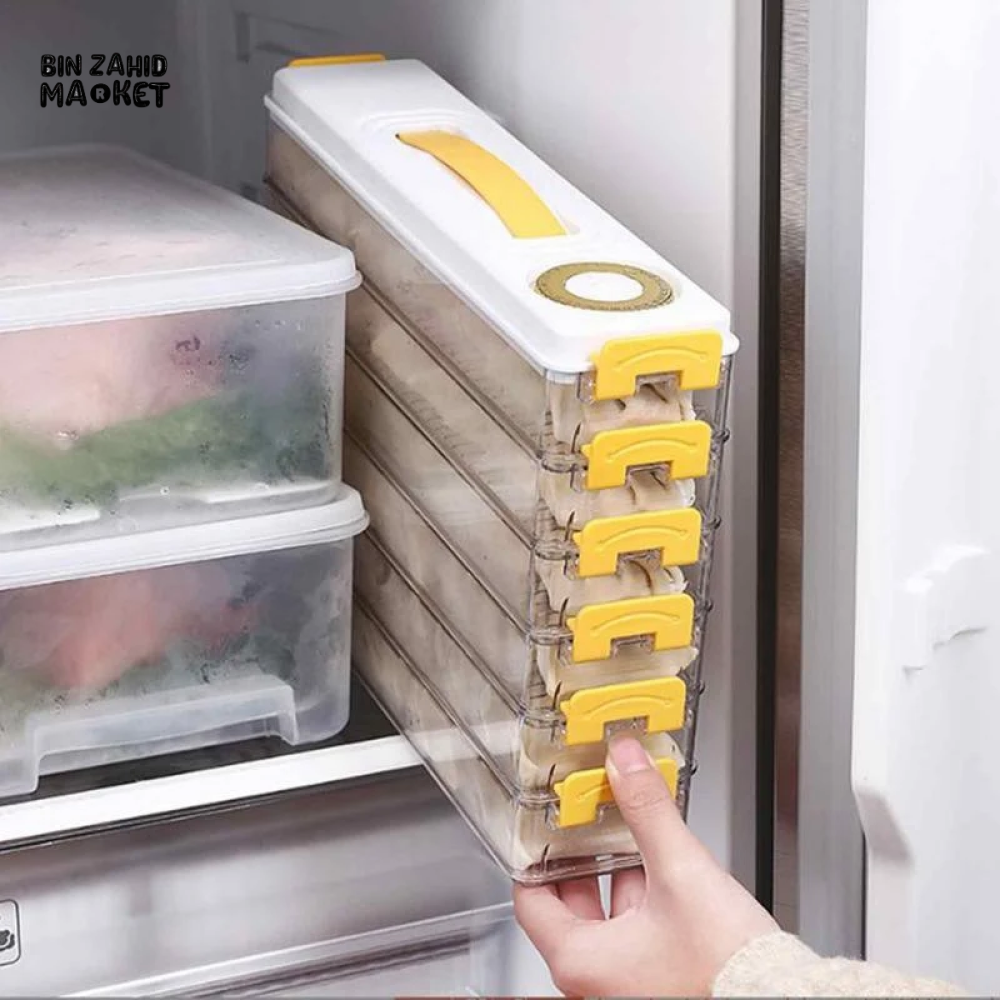 3-LAYER DUMPLING & SANDWICH STORAGE BOX FOOD GRADE PORTABLE WITH TIMING FREEZER
