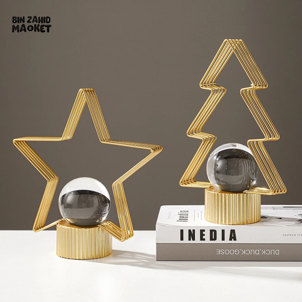 NORDIC CRYSTAL BALL METAL ART DECORATION - TREE