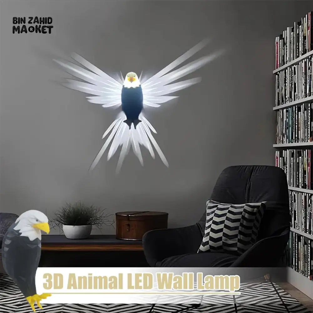 3D EAGLE SHAPE WALL LAMP PROJECTOR – MODERN CREATIVE ATMOSPHERE LIGHT