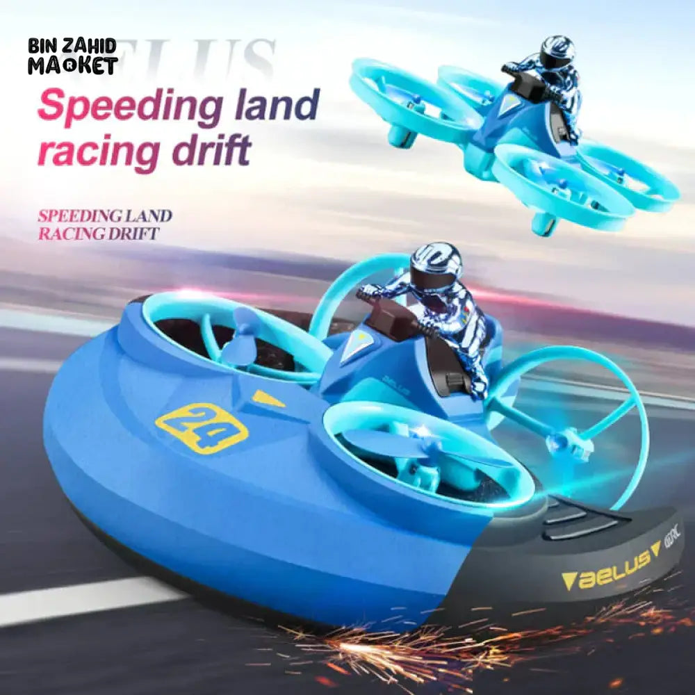 3IN1 4DRC REMOTE CONTROL CAR & BOAT V24 DRONE