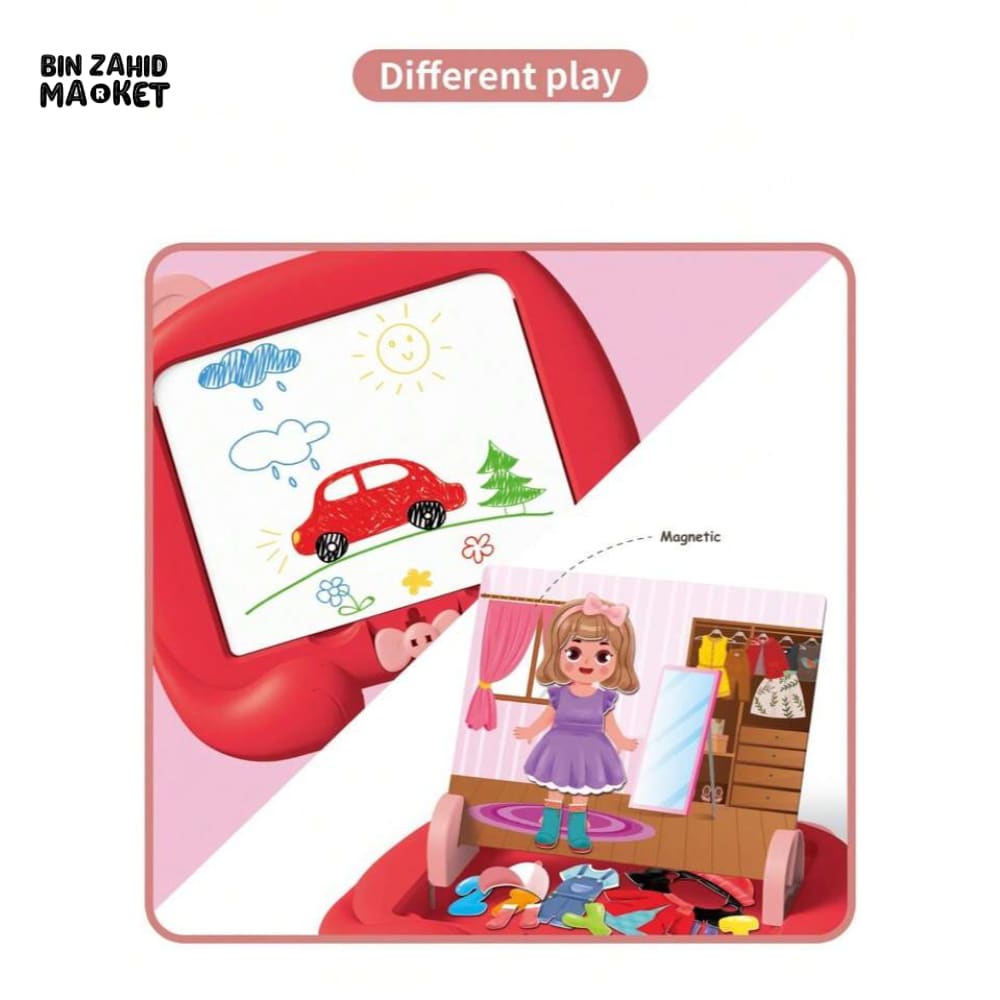 3IN1 CREATIVE KIDS FIRST DRAWING BOARD 14 PIECES ACCESSORIES