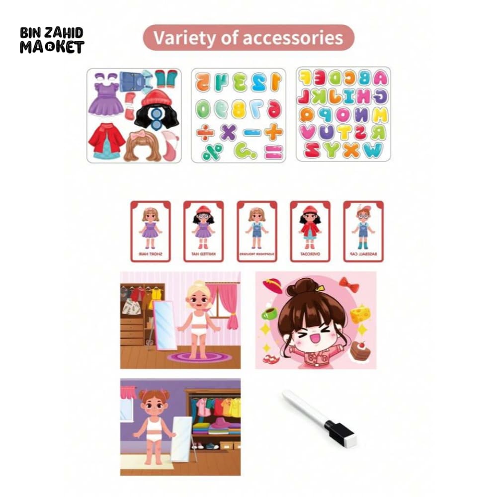 3IN1 CREATIVE KIDS FIRST DRAWING BOARD 14 PIECES ACCESSORIES