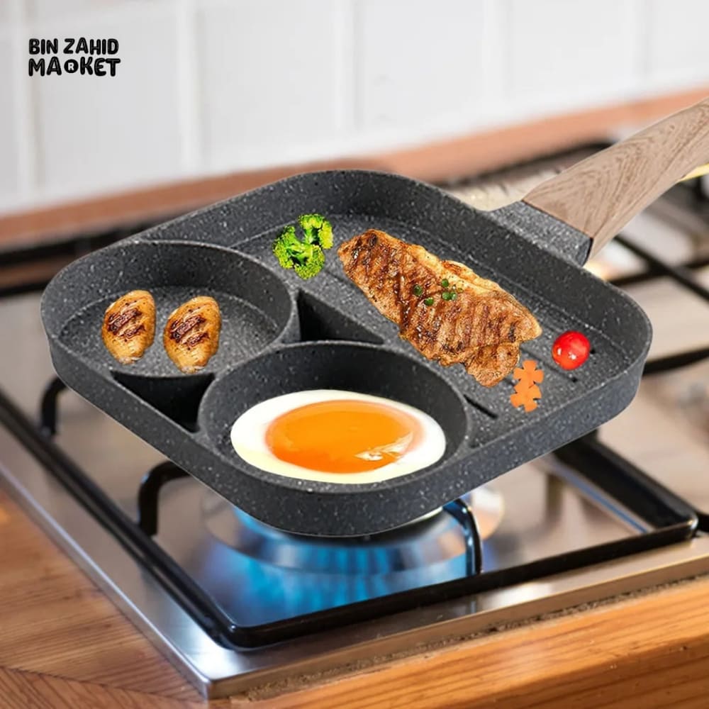 3IN1 MARBLE COATED FRYING PAN WITH GRILL