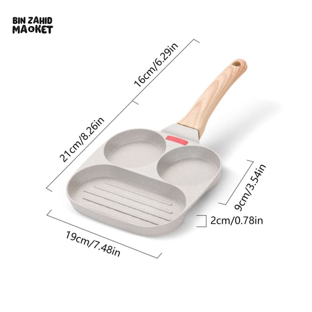 3IN1 MARBLE COATED FRYING PAN WITH GRILL