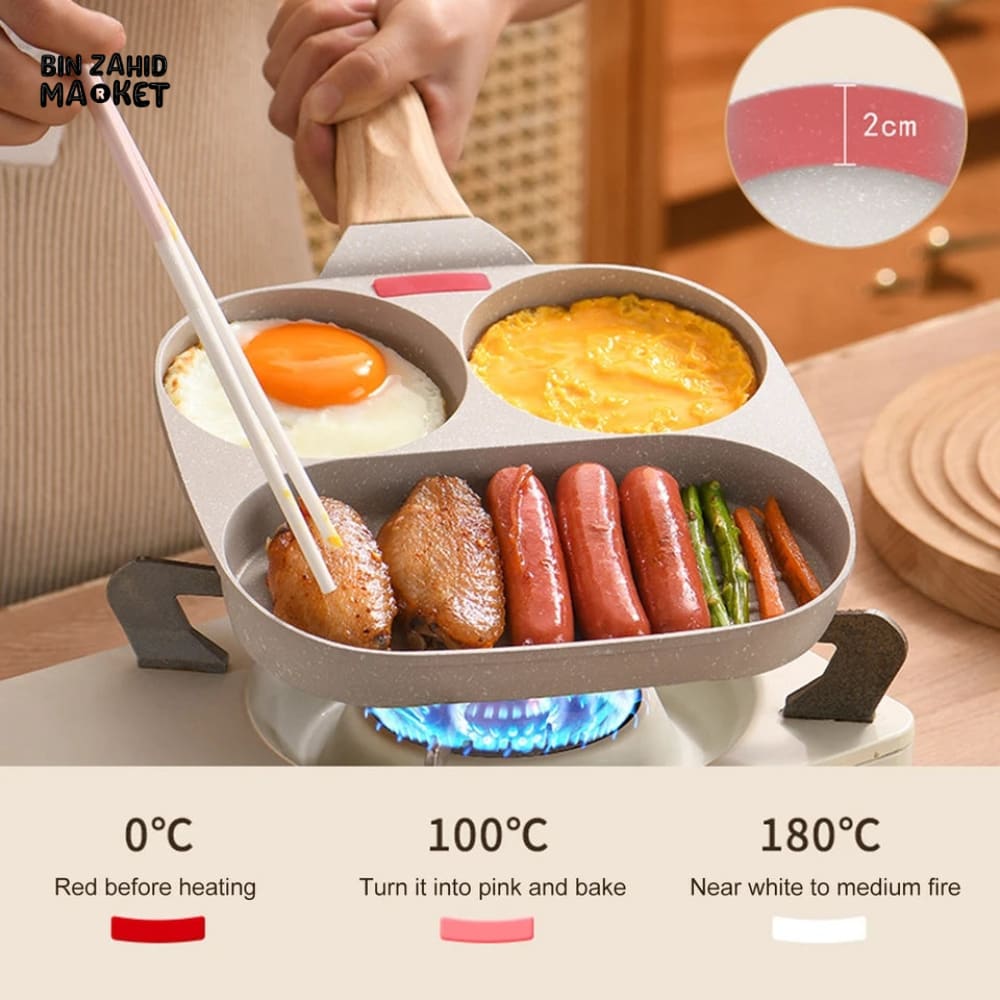 3IN1 MARBLE COATED FRYING PAN WITH GRILL