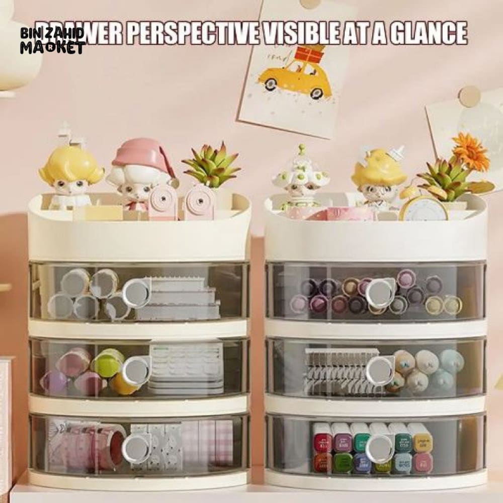 3X DRAWERS SIDE DESK STORAGE ORGANIZER