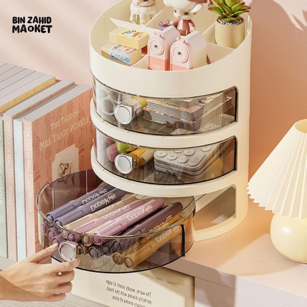 3X DRAWERS SIDE DESK STORAGE ORGANIZER