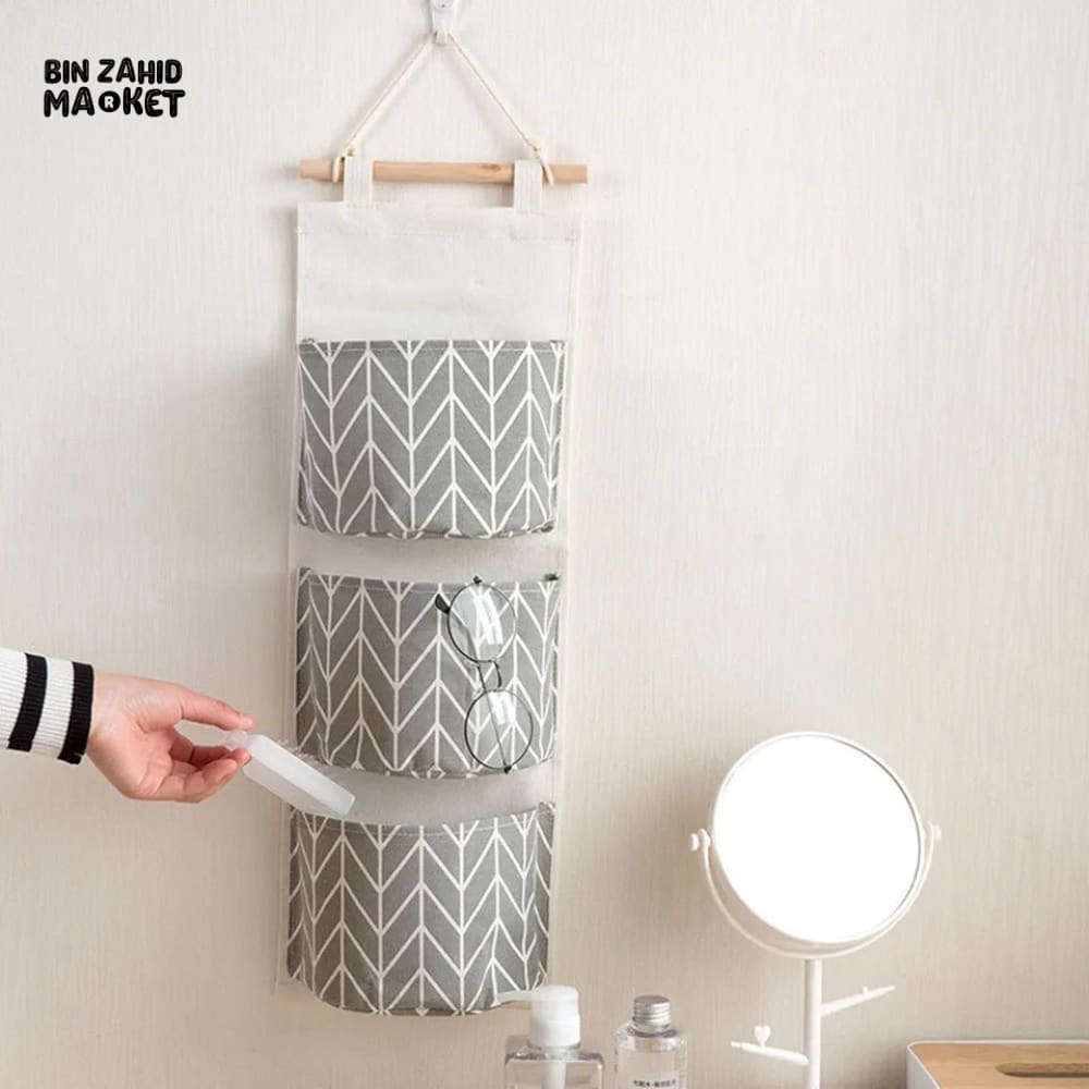 3X GRIDS WALL HANGING STORAGE ORGANIZER