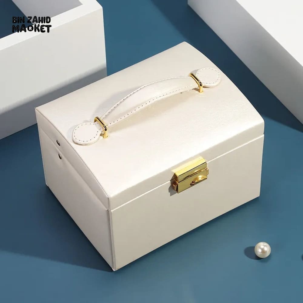 3X LAYERS MIRROR LEATHER JEWELRY ORGANIZER