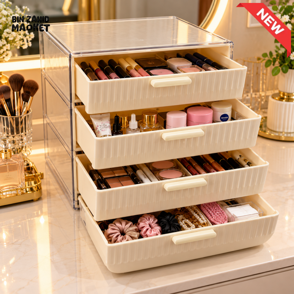 4 DRAWER MAKEUP AND COSMETIC STORAGE ORGANIZER - Cosmetic Organizers