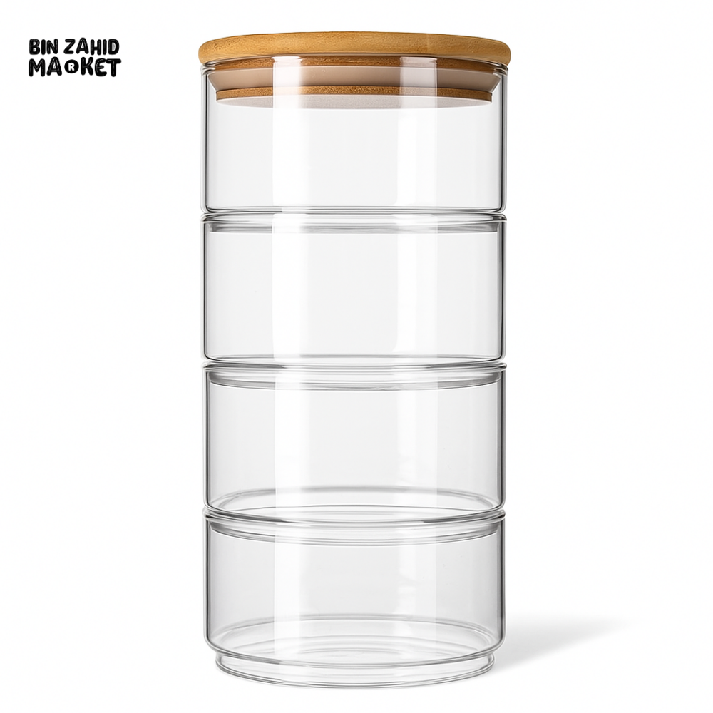 4 Layer Glass Food Container
