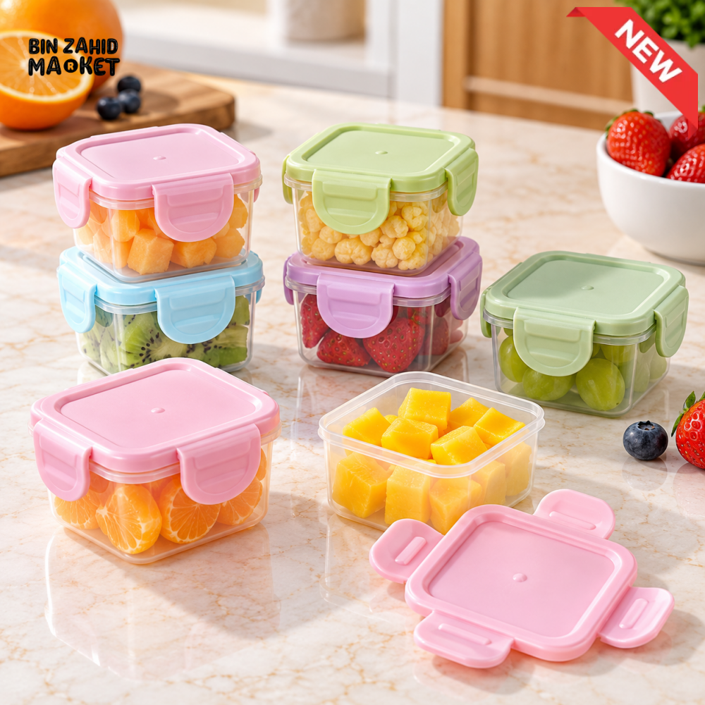 4 PIECE MINI FOOD STORAGE BOX WITH SNAP LOCK LID - Food Containers