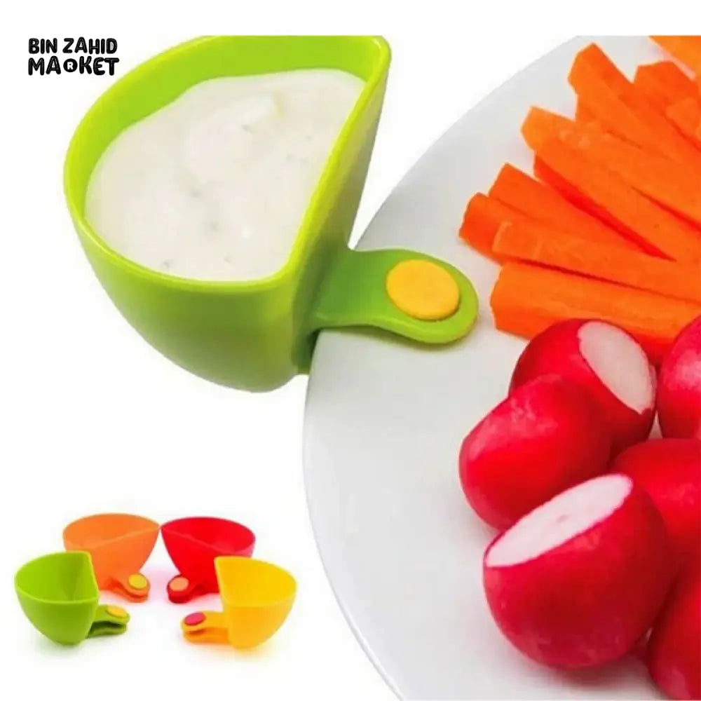 4 PIECES SEASONING BOWL DIP CLIP SET – MULTIPURPOSE SAUCE CONTAINERS