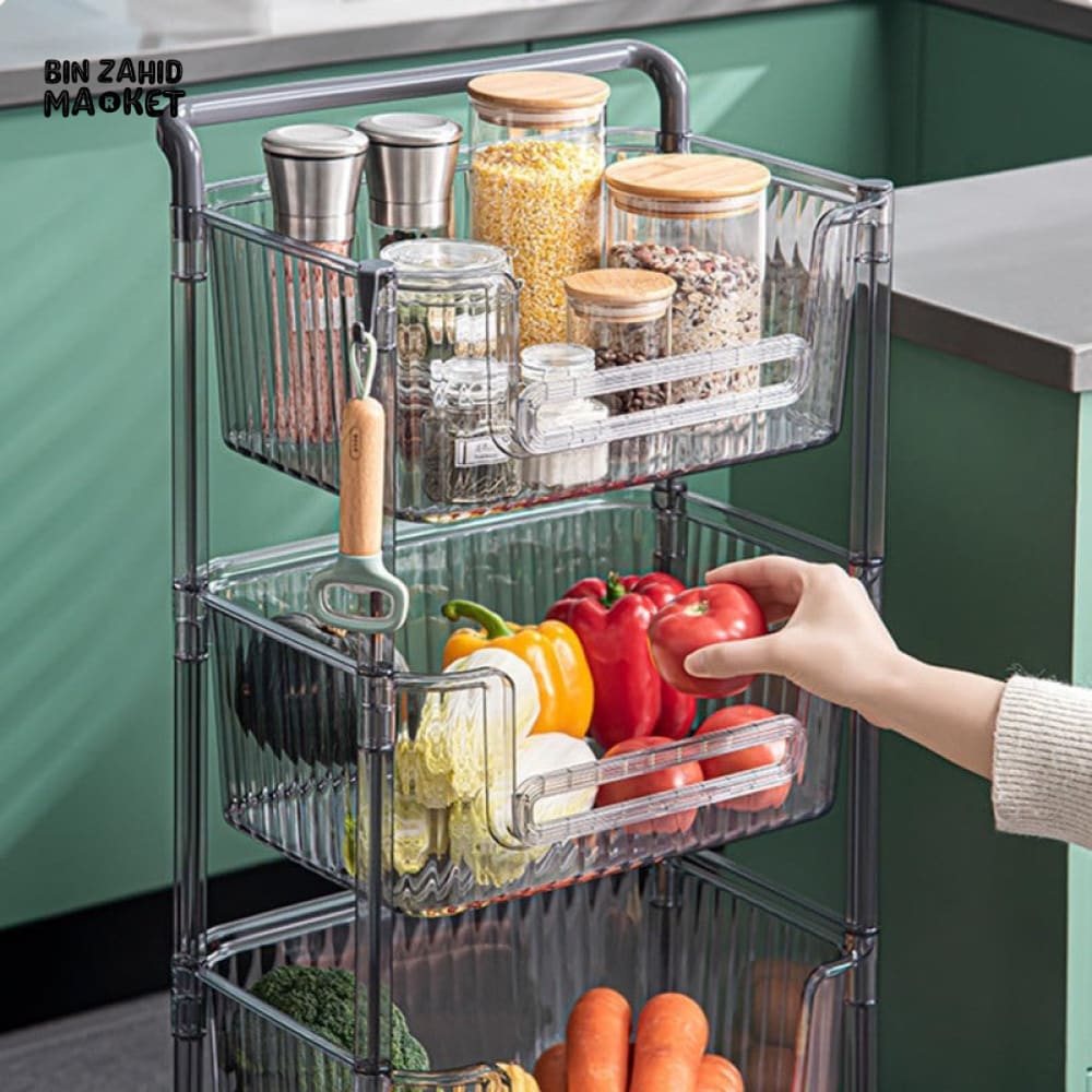 4 TIER LUXURY STORAGE CART FOR KITCHEN & BATHROOM