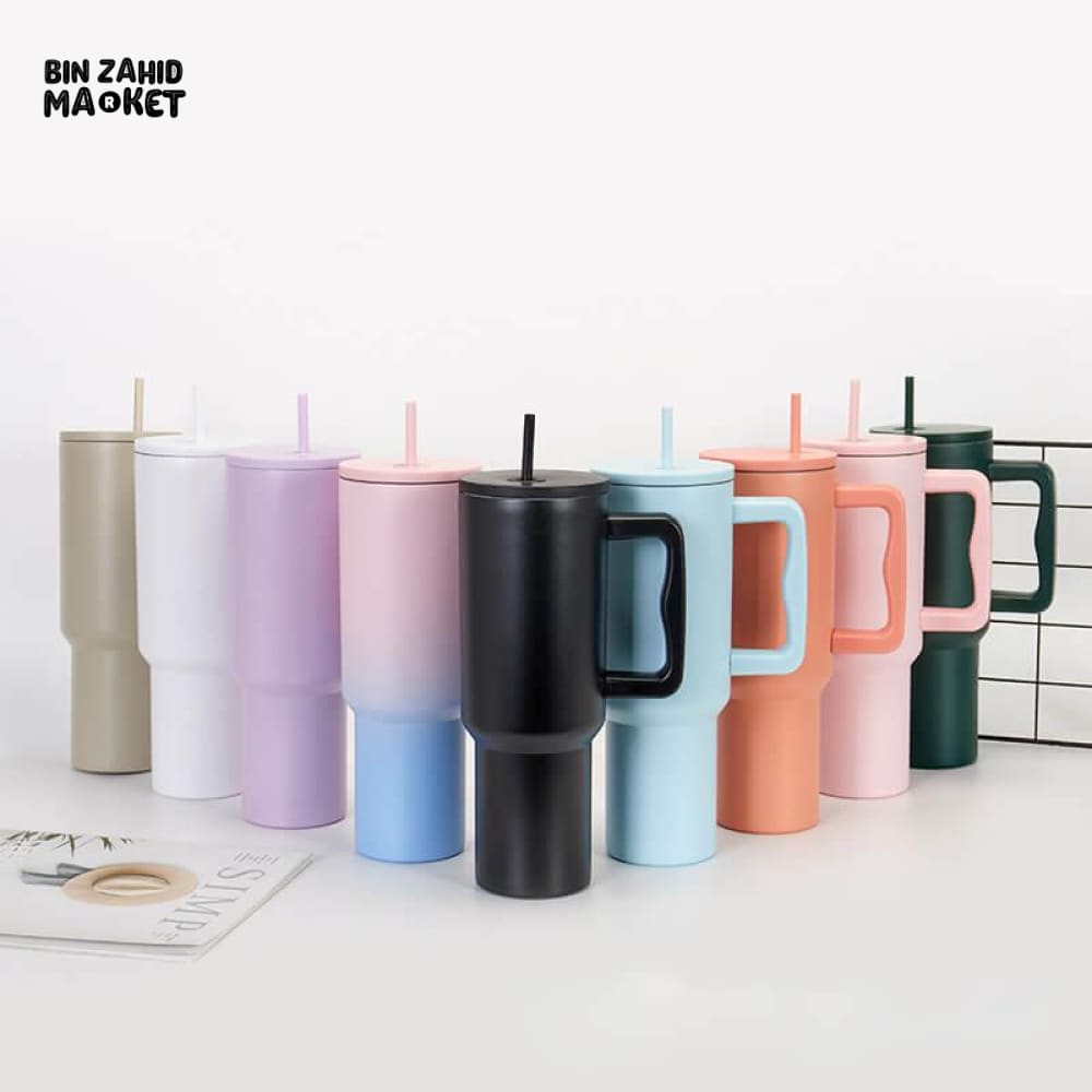 40OZ INSULATED STAINLESS STEEL TUMBLER - LIGHT PINK