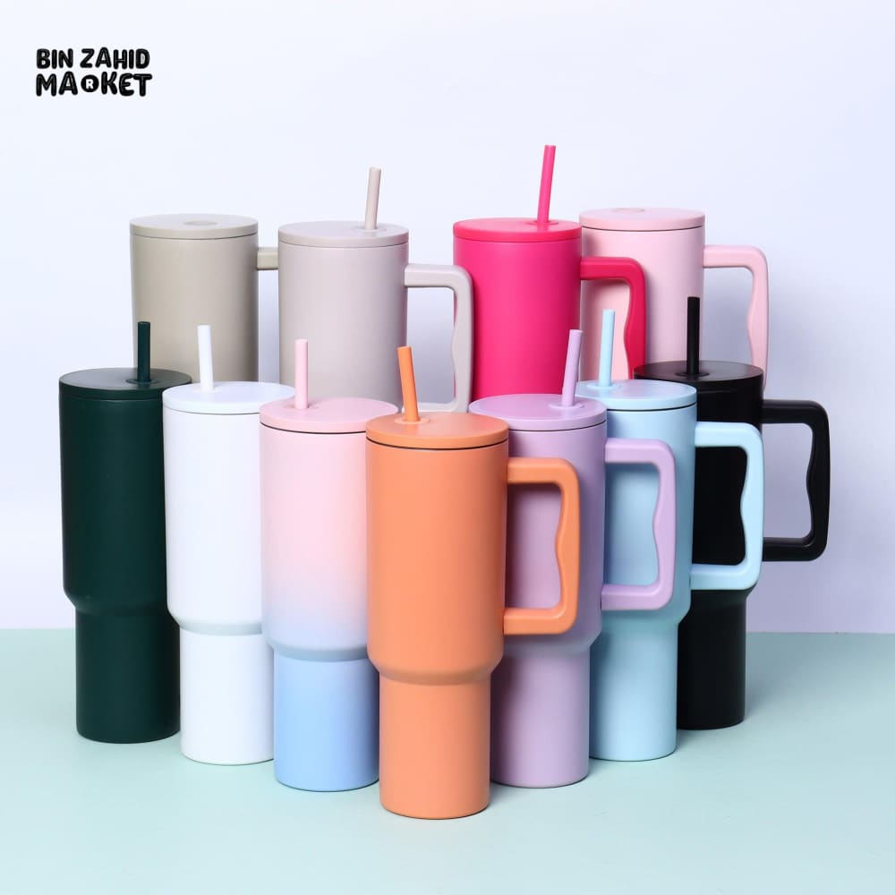 40OZ INSULATED STAINLESS STEEL TUMBLER - LIGHT PINK