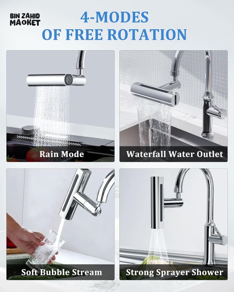 360° ROTATION 4IN1 MODES SINK SPLASH FAUCET